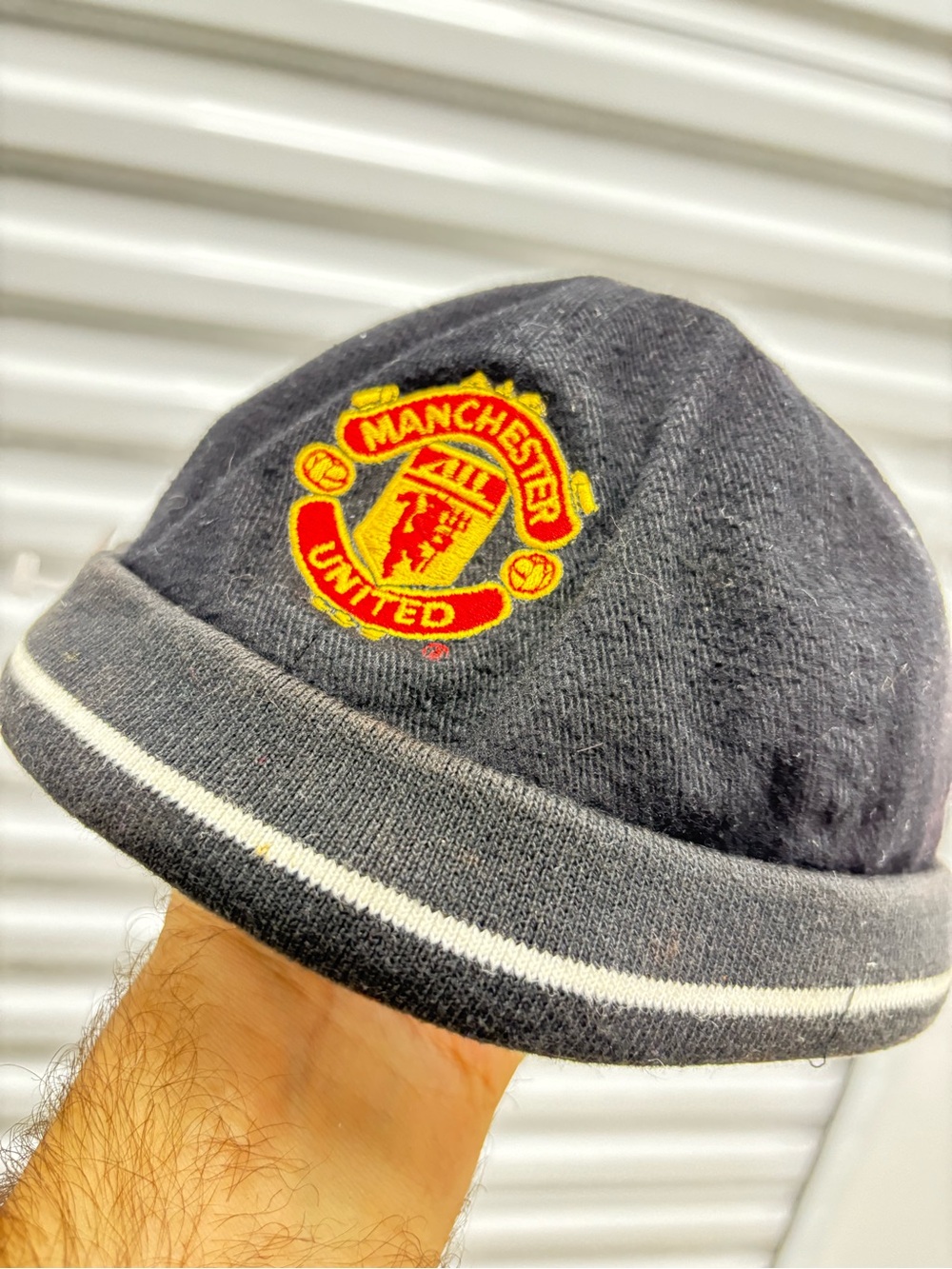 Black Beanie Hat with Crest